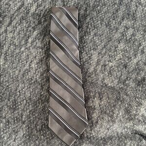 Express Black and Gray Diagonal Striped Tie